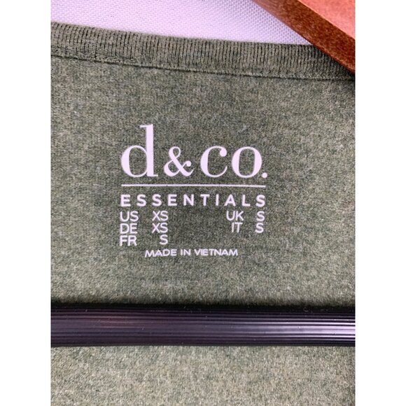 D&Co Essentials Green Long Sleeve Crewneck Top S - Picture 3 of 5